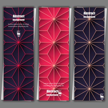 Grafik çizimi. Geometrik desenli soyut bir arkaplan. Banner şablonu. Eps10 Vektör illüstrasyonu