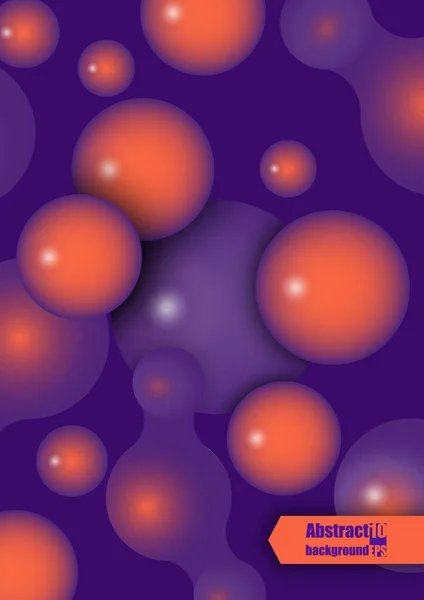 Abstrakter Hintergrund mit 3D-Molekülen oder Atomen. naturwissenschaftliches Element für Design. eps10 Vektorabbildung — Stockvektor