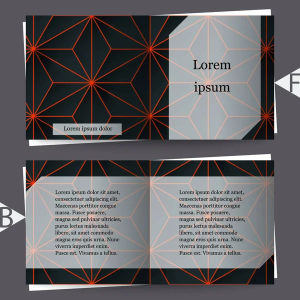 Grafische illustratie. Abstracte achtergrond met geometrisch patroon. Brochure sjabloon. Eps10 Vector illustratie — Stockvector