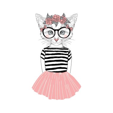 şirin yavru kedi kız