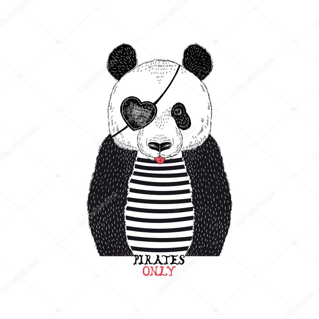 cute panda pirate