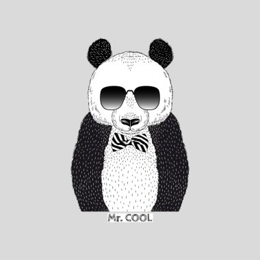 Panda siyah güneş gözlüğü