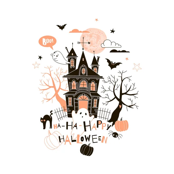 Feliz diseño de Halloween — Archivo Imágenes Vectoriales