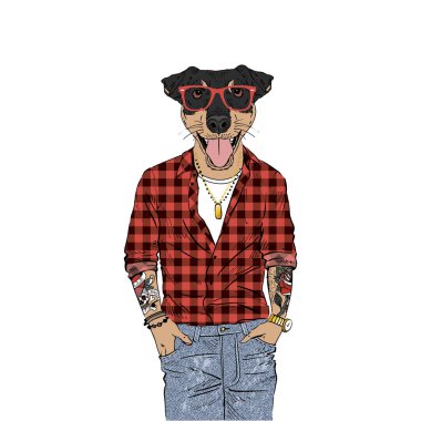 Jagdterrier, Alman av teriyeri hippi çizimi..