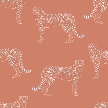 Çita el çizimi pürüzsüz desen.