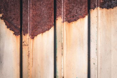 Paslı metal döşeme çiti. Arka plan