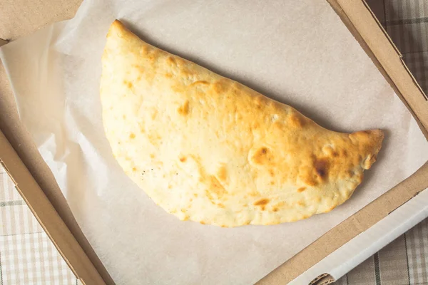 Pastel Carne Horno Una Caja Abierta — Foto de Stock