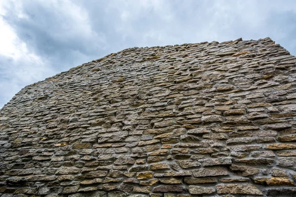 Piękny Kamienny Mur Strzał Bliska — Zdjęcie stockowe