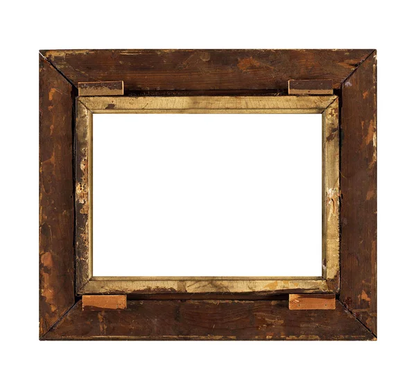 Isolated Photo Frame, Wooden Antique Photo Frame — Stock Photo, Image