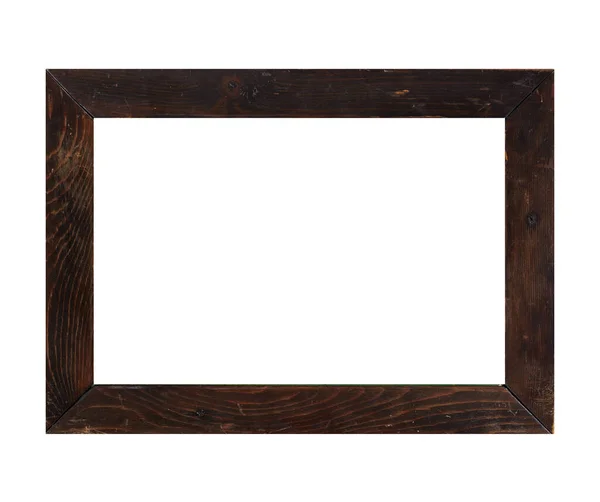 Izolowana ramka na zdjęcia, drewniana rama antyczna — Zdjęcie stockowe