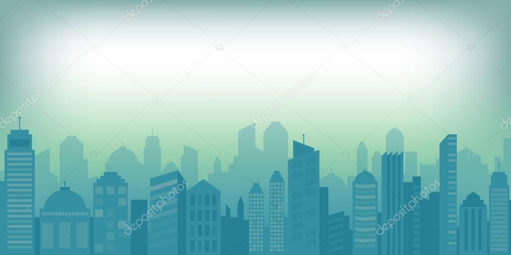 Cityscape and city skyline vector illustration