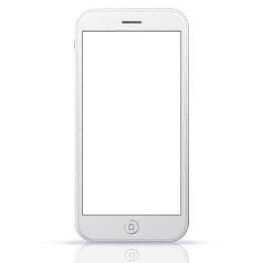 Beyaz akıllı telefon