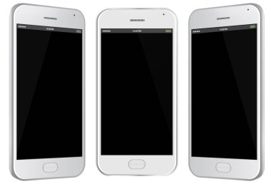 Beyaz cep telefonu vektör çizim