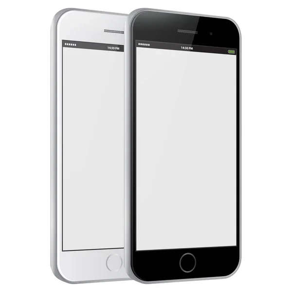 Akıllı telefon beyaz ve siyah