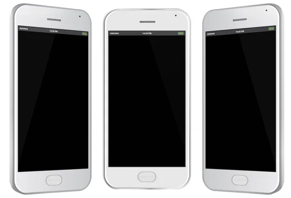 Beyaz cep telefonu vektör çizim