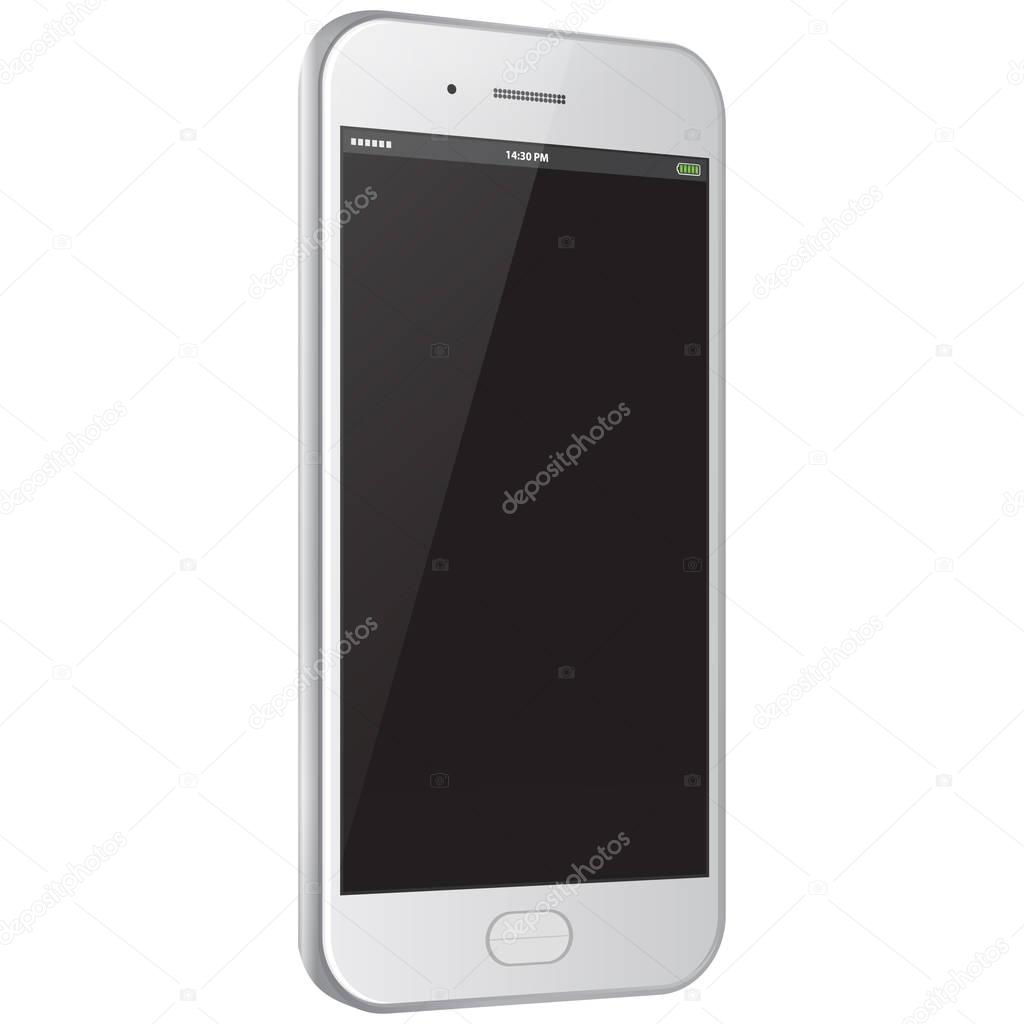 Mobile Phone Side View Vector illustration.