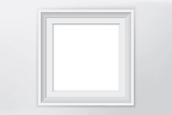Біла порожня рамка картини Векторні ілюстрації — стоковий вектор