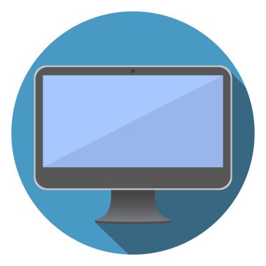 bilgisayar ekran düz simgesi