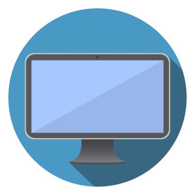 bilgisayar ekran düz simgesi