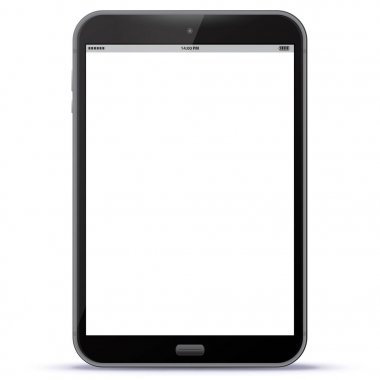 Siyah Tablet Pc vektör çizim