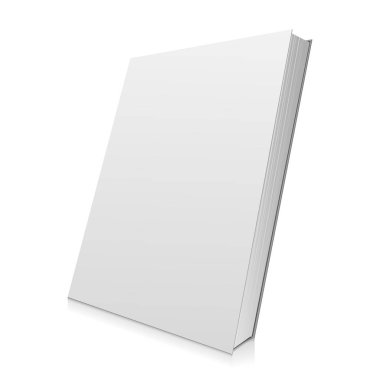 Boş, beyaz kitabın kapak vektör çizim.