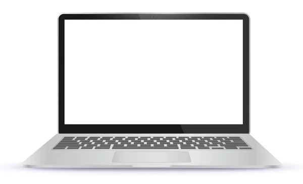 空白の画面を持つノート パソコン — ストックベクタ