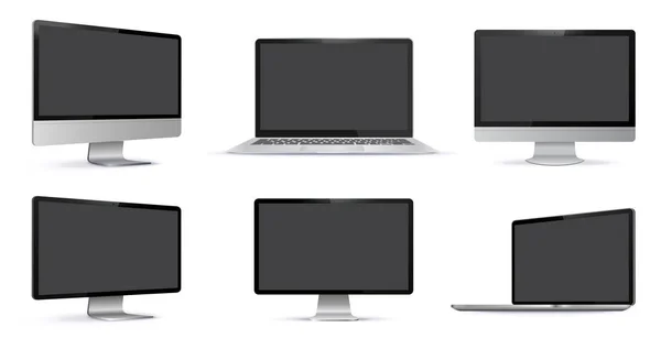 Set illustrazione vettoriale schermi vuoti — Vettoriale Stock
