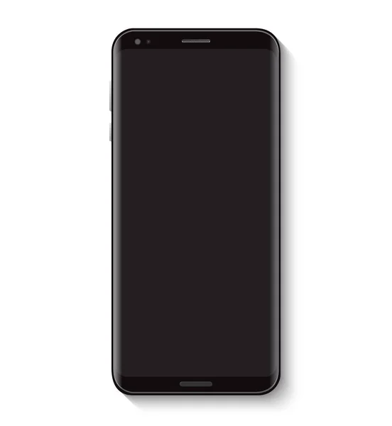 Siyah renk cep telefonu Üstten Görünüm