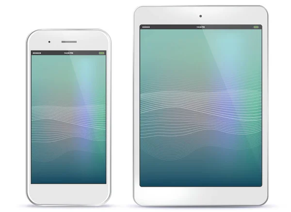 Cep telefonu ve Tablet bilgisayar vektör çizim ile soyut ekran