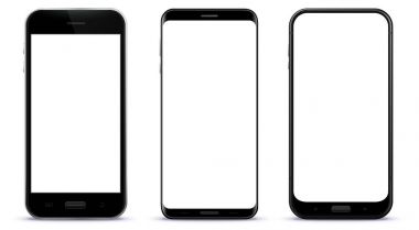 Siyah akıllı telefonlar vektör çizim