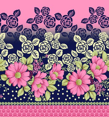 Çiçek sınır tasarımı arka planı