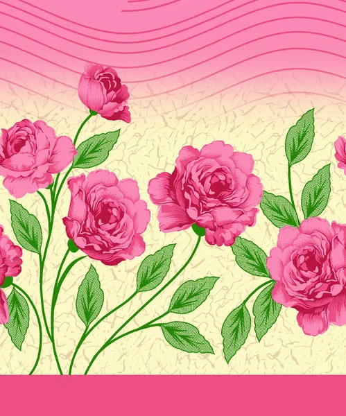 Floral Flower Border Design Background — Stock Photo, Image