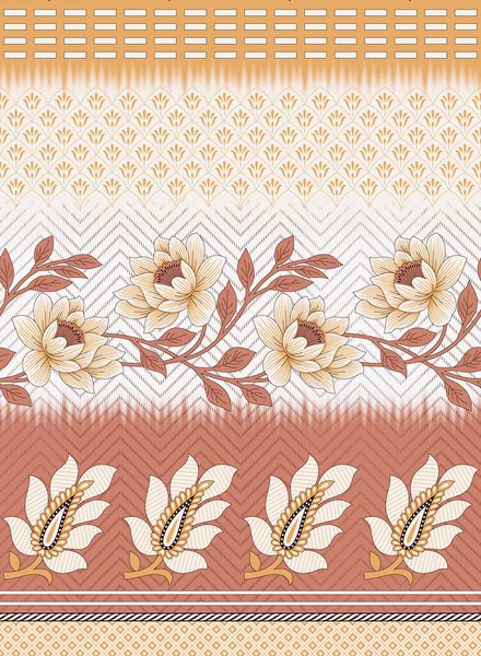 Floral Flower Border Design Background — Stock Photo, Image