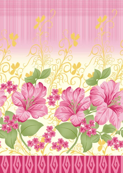 Textile Indian Floral Border Design Background — Stock Photo, Image