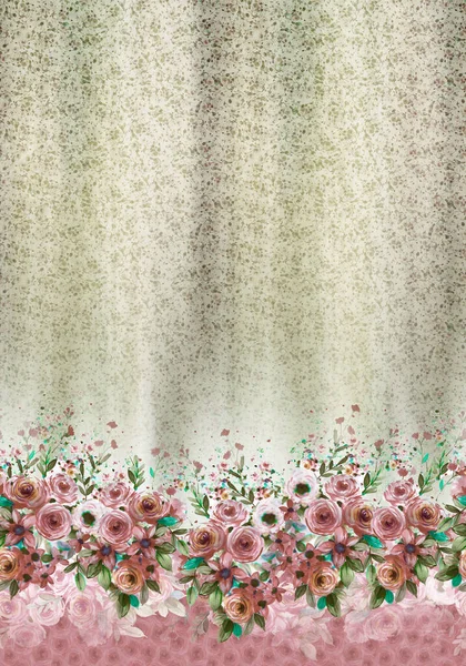 Önünde çiçek olan Hint kurti dijital arkaplan