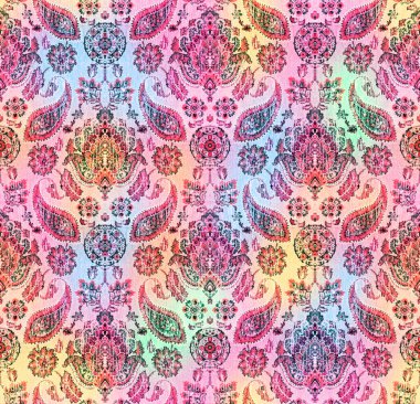 Renkli soyut arkaplan, kusursuz desen, pembe, sarı, gökyüzü rengi