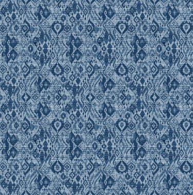 çivit renkli kusursuz geometrik tasarım deseni