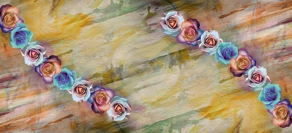 Удивительный Абстрактный Фон Ткани Букет Цветов Цветочная Иллюстрация Ботаническая Композиция — стоковое фото