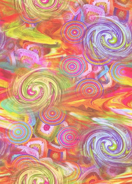 Colorful Abstract Wave Twirl Digital Mosque Background — Stock Photo, Image