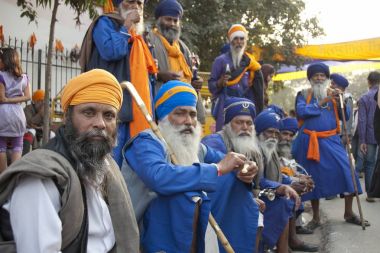 Grup Sih'ın adamlarından bir dastar, Yeni Delhi, Hindistan.