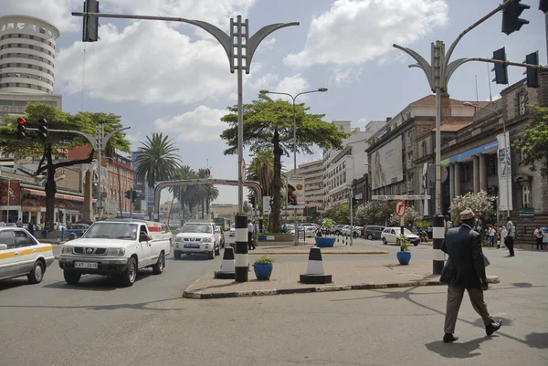 Nairobi Keňa Března 2012 Městský Provoz Kenyatta Avenue Nairobi Keňa — Stock fotografie