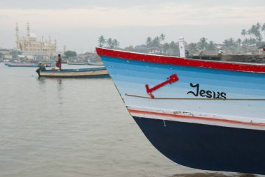 Vizhinjam, Hindistan, Şubat 17, 2010: Balıkçı teknesi 