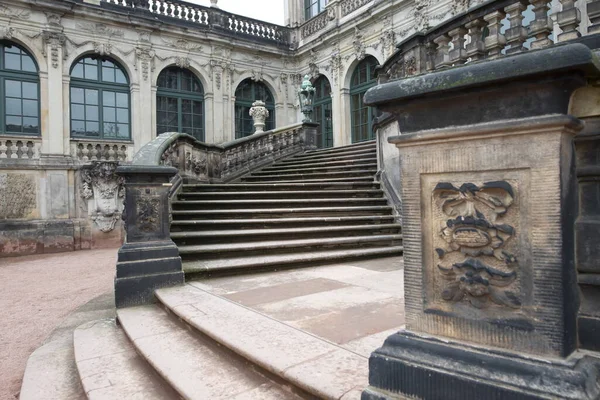 Escalera Piedra Palacio Zwinger Dresde Alemania — Foto de Stock