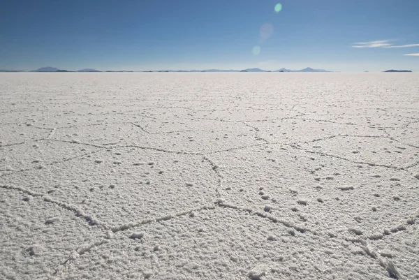 Flat Salt Desert Salar Uyuni Στη Βολιβία — Φωτογραφία Αρχείου