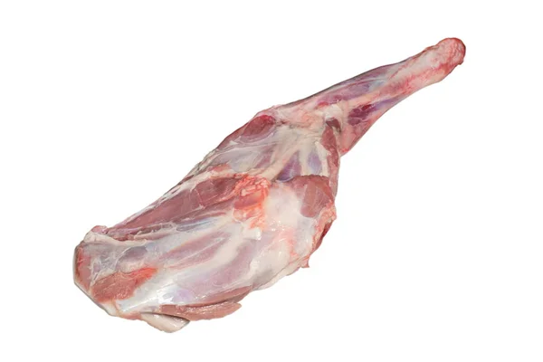 Fresh Lamb Leg Chump White Background — Stock Photo, Image