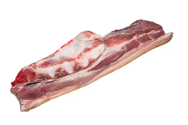 Frischer Schweinebauch Isoliert Auf Weiß — Stockfoto