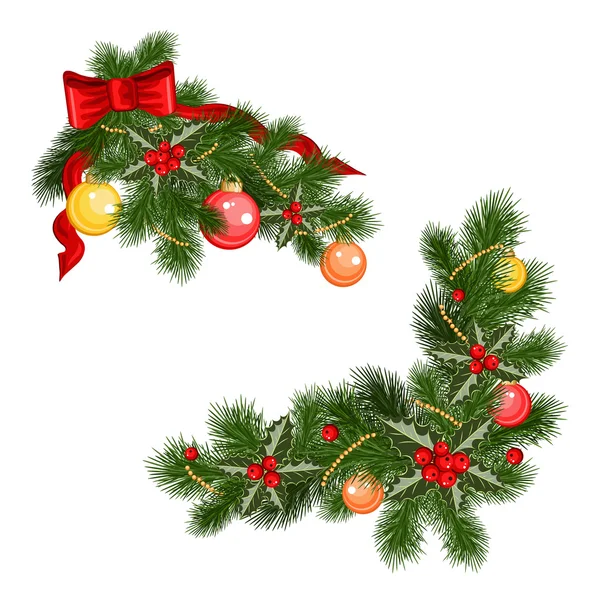 Christmas greeting decoration — Stock Vector