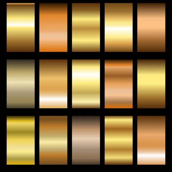 Définir les gradients d'or — Image vectorielle