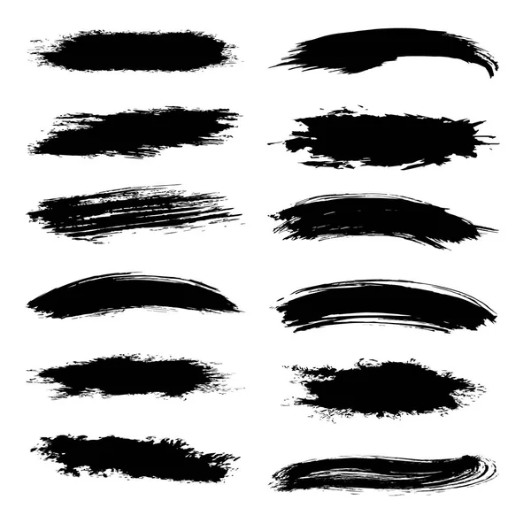 Black blobs set — Stock Vector