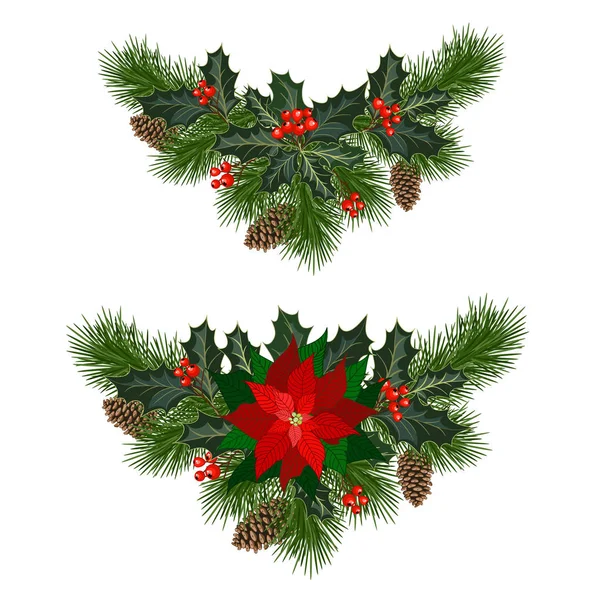 Christmas holiday decorations — Stock Vector